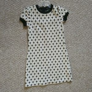 Zara black/cream sheath dress
